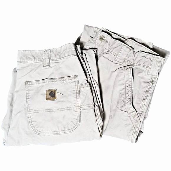 2 Pairs Carhartt Men's Canvas Work Dungaree - Picture 1 of 8